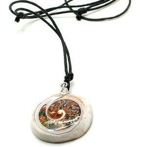 Peruvian Shell Stone Necklace Adjustable Mother-of-Pearl Small Colored Stones